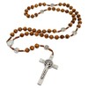 TALISMAN4U Olive Wood Rosary Beads Catholic Necklace St Saint Benedict