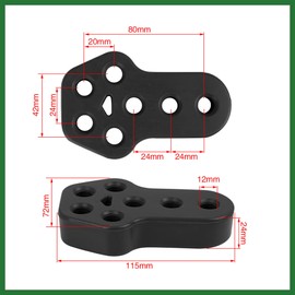 Motoforti 7 Holes 12mm Dia Car Exhaust Hanger Bushing Muffler Rubber Black Long-lasting