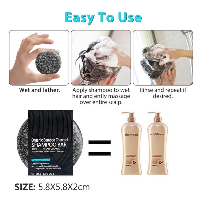 Mz Champú Para Oscurecer Barba Y Cabello, 2 Piezas