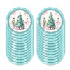 OXYLIPO 7" Green Nutcracker Plaid Paper Plates Green Nutcracker Plaid