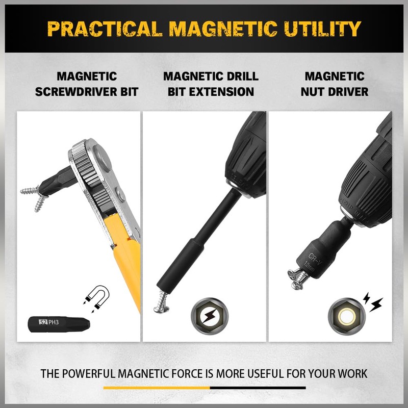 ELEAD 47-Piece Magnetic Nut Driver & Screwdriver Bit Set -