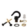 ElekTek 108mm Diameter Ceiling Rose with Hook Metallic Finishes Powder