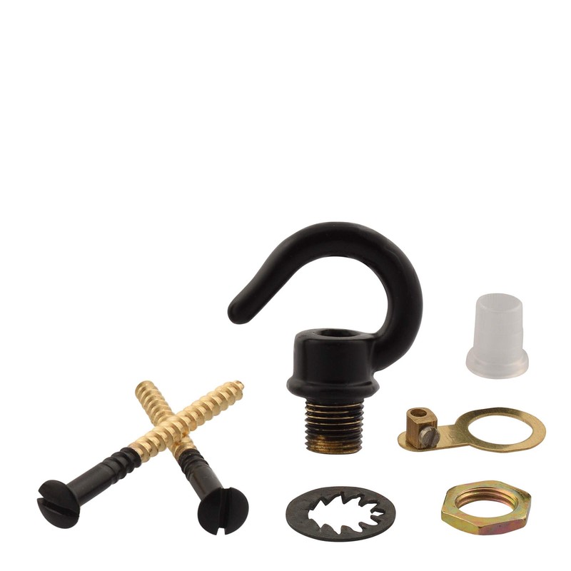 ElekTek 108mm Diameter Ceiling Rose with Hook Metallic Finishes Powder