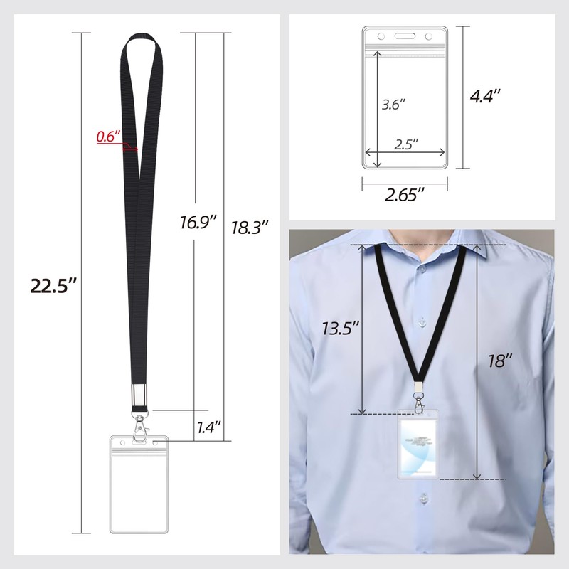 Cruise Lanyard for Ship Cards, 12 Pack, Lanyards with ID