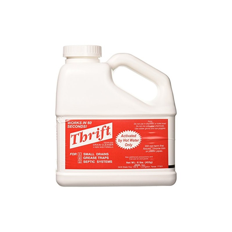 Thrift FBA_T-600 Alkaline Based 6 lb. Granular Drain Cleaner, White