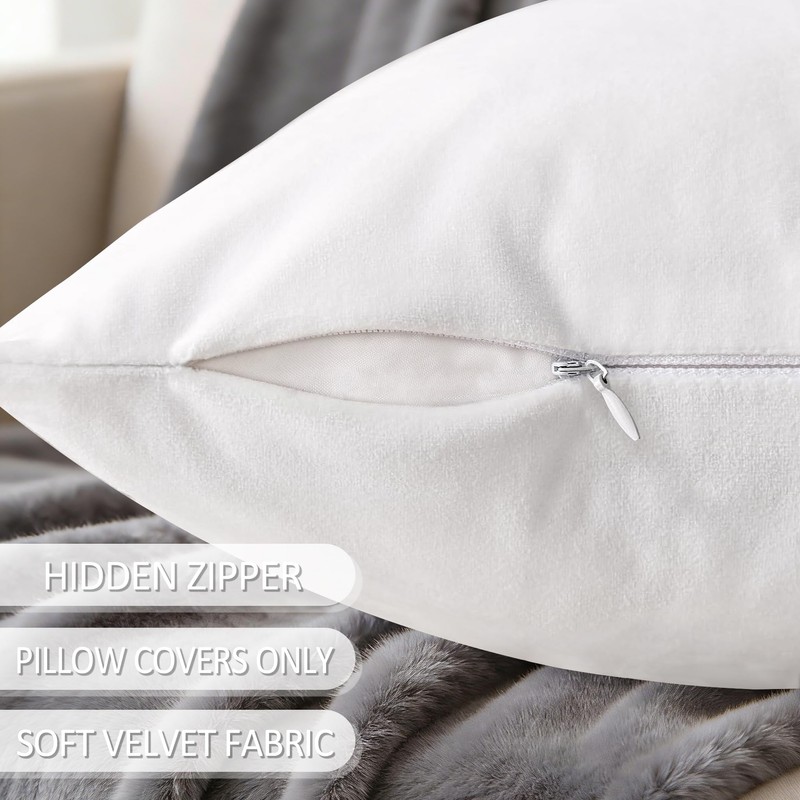 WitHero Decorative Throw Pillow Covers Set of 2, 18x18 Inch