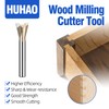 HUHAO Dovetail Router Bit 1/4" Shank 5/8" Dia Tungsten Carbide