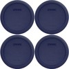 Pyrex Bundle - 4 Items: 7201-PC 4-Cup Blue Round Plastic