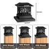 Viewsun 8 Pack Solar Post Cap Lights, Outdoor Fence Solar