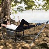 GYMAX Hammock with Stand Included, Camping Hammock with Carrying Bag
