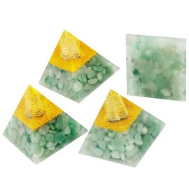 mookaitedecor Green Aventurine Crystal Pyramid,Healing Stone Energy Chakra Balancing Decoration Reiki Figurine Ornament