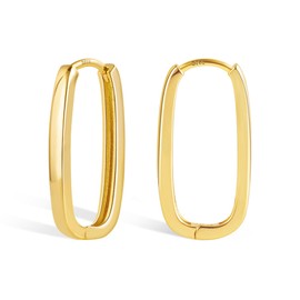 ALEXCRAFT Hoop Earrings Gold Silver Small Earrings Silver 925 Gift for Women Girlfriend Mum Girls, Brass, No Gemstone