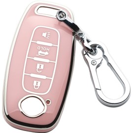 WTSHOPME Key Fob Cover Compatible with Nissan Rogue Pathfinder kicks Sentra Versa Ariya 4 Buttons 2023 2024 2025 Smart Key