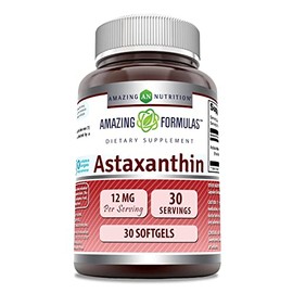 Amazing Formulas Astaxanthin Supplement | 12 Mg Per Serving | 30 Softgels | Non-GMO | Gluten Free | Made in USA