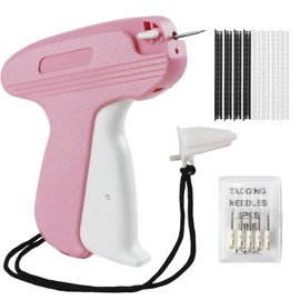 Stitch Gun for Clothes-Mini Stitch Sewing Gun Refills-Tagging Gun for Clothing with 6 Needles 1000 Black Fasteners and White Fasteners in Easy Stitch Gun＆Quick Sewing Gun（Pink）