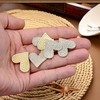 Rodvanvo 30 PCS Flat Bottom Inlaid Rhinestone Love Shape Patch