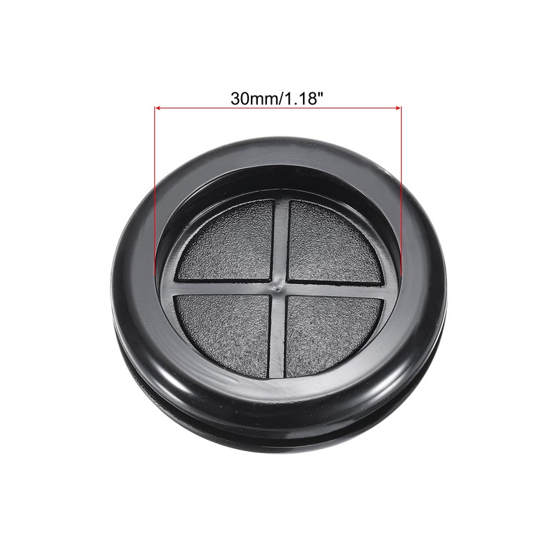 sourcing map Rubber Grommet Round Double-Sided Mount Dia 35 mm