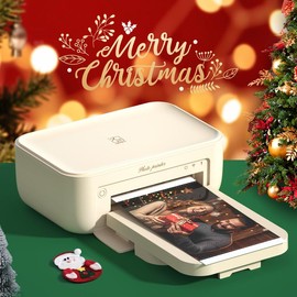 4x6 Photo Printer – Wireless Wi-Fi, Portable & Instant Print with 20 Sheets & 1 Ribbon, AR Video Printing for iPhone & Android – Perfect FathersDayGift:_Beige2