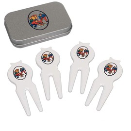 'Curling Match Action' Golf Divot Tool/Repair Fork Gift Set (GO00069094)