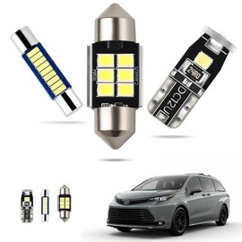 EASY EAGLE LED Interior Car Lights for Toyota-Sienna-2004-2010: 17 Piece Kit White LED Light Bulbs - Super Bright 6000K + Install Tool