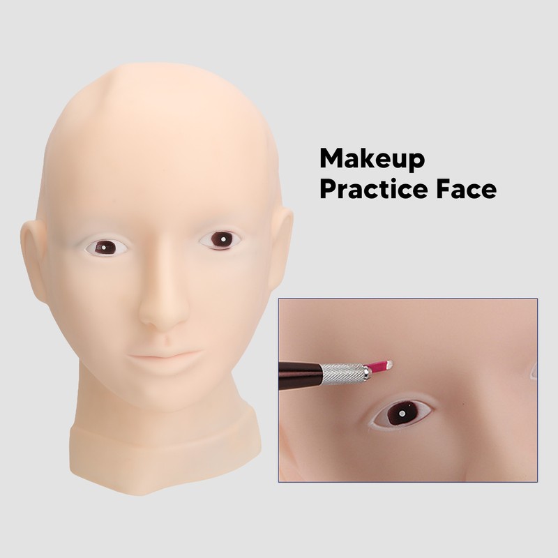 Lash Mannequin Head Safe Soft Silicone High Simulation Makeup Practice
