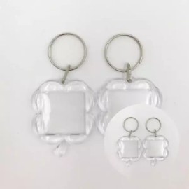 행운 네잎클로버 사진 키링 5개 포토 카드 홀더 열쇠고리 가방 장식 액세서리 Lucky Four-Leaf Clover Photo Keyring 5 Piece Photo Card Holder Keychain Bag Decoration Accessory