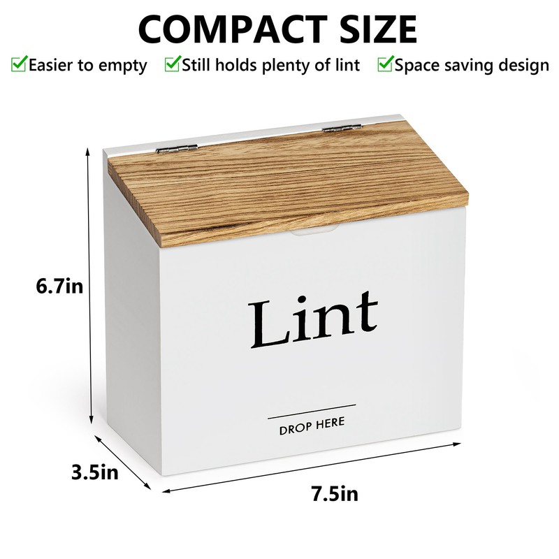 Waratah Designs Magnetic Lint Bin for Laundry Room - Compact