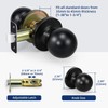 LOQRON Passage Door Knob, Nonlocking Ball Door Knob, Keyless Interior