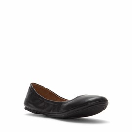 Lucky Brand Women's Emmie Ballet Flat, Black/Leather, 8 M US