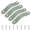 PATIKIL Leather Drawer Pulls, 4 Pcs Leather Handle Double Hole
