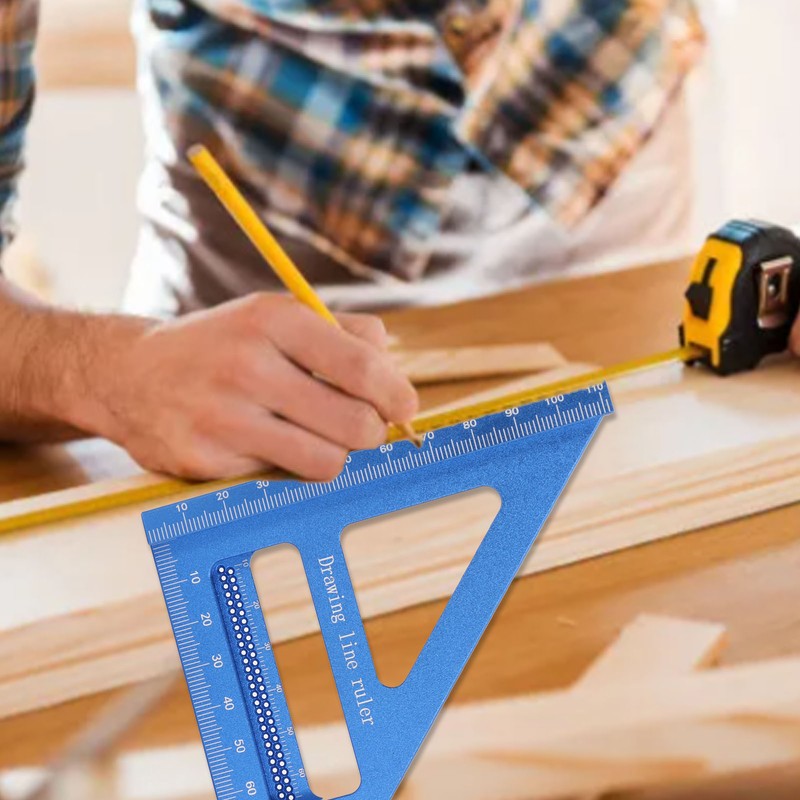 3D Multi Angle Measuring Ruler 45 90 Degree Aluminum Alloy