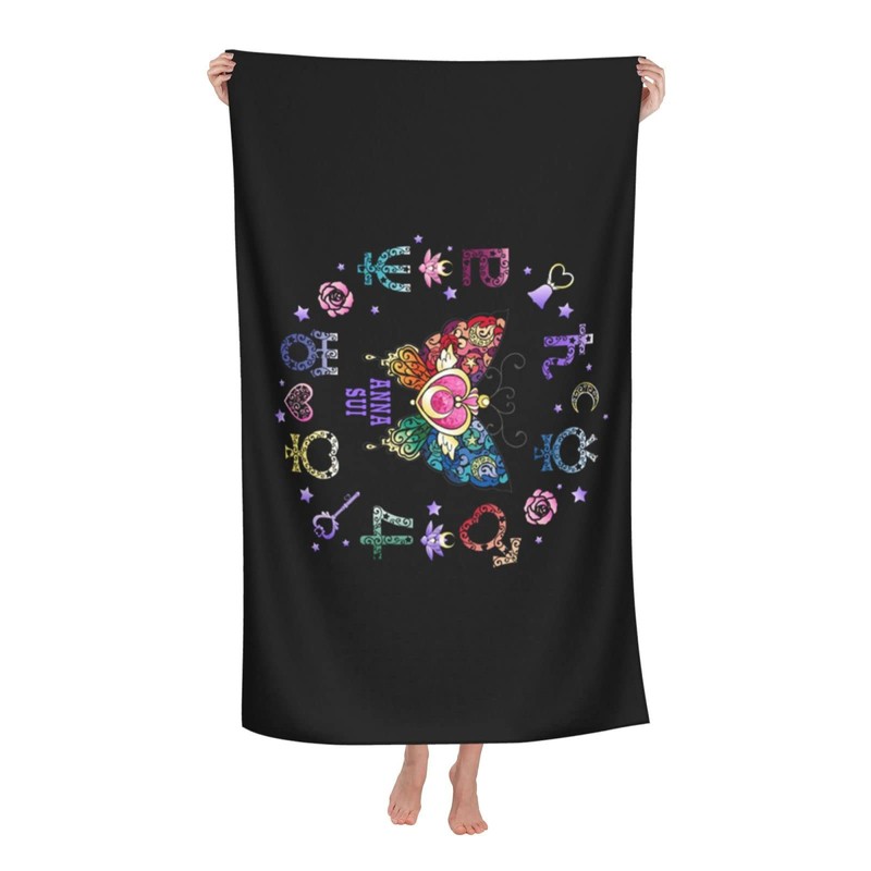 Sailor Moon Bath Towel, Microfiber, Fast Absorbent, Quick Drying, Durable,