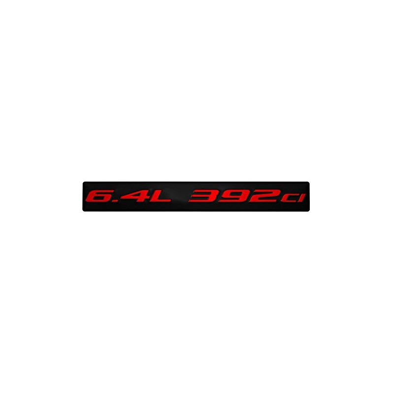 ERPART 6.4L 392ci RED on Black Highly Polished Real Aluminum