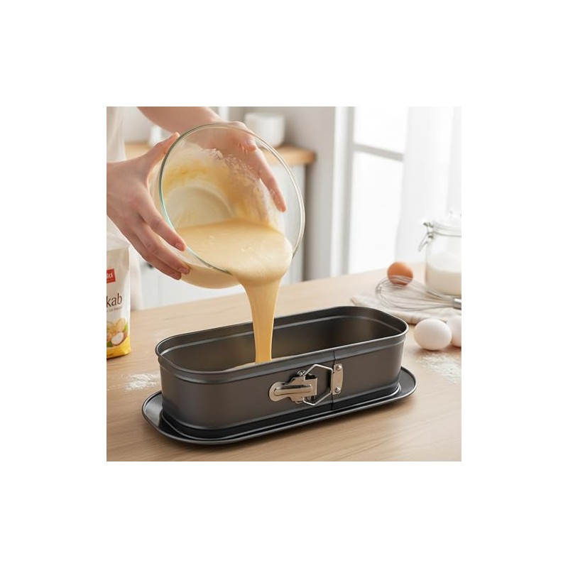 Relaxdays Springform Loaf Tin 8 x 30 x 12 cm