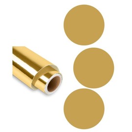 Dots Round Vinyl Color Coded Inventory Label Chrome Gold 2.5 Inch Stickers Pk of 3