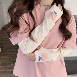 New UV Protection Arm Sleeves for Women, Korean Style Summer Ice Silk, Hand Cover for Outdoor Use Size/A0207-Pink Green 15ea