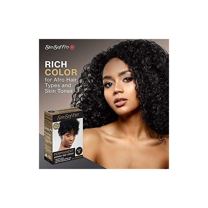 Sta-Sof-Fro Permanent Hair Color Powder Covers Grey & White Hair