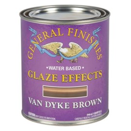 General Finishes Water Based Glaze Effects, 1 Quart, Van Dyke Brown