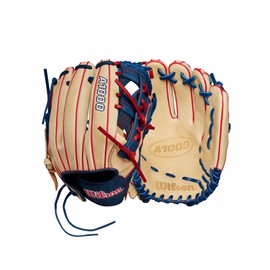 WILSON 2024 A1000 1912 12” Infield Baseball Glove - Blonde/Navy/Red, Right Hand Throw
