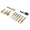 11Pcs Chamfer Drilling Tools Woodworking Ti Coated Step Drill Bits