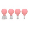 4pcs Glass Face Cupping Set Silicone Lymphatic Drainage Skin Lifting