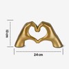 greafy Decorative Sculpture Hand and Heart for Living Room &