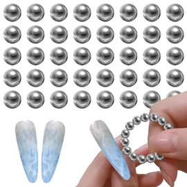 XEAOHESY 40 Pieces Cat Eye Magnet for Nails Ronud Nail Magnet Tool Nail Art Magnet Beads with Water Ripple Effect Powerful Manicure Magnetic Beads for Cat Eye Gel Nail Polish（Diameter: 0.2inch）