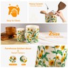 Sunflower Utensil Holder, 7.1"+5.4" Ceramic Utensil Holder for Kitchen Counter,