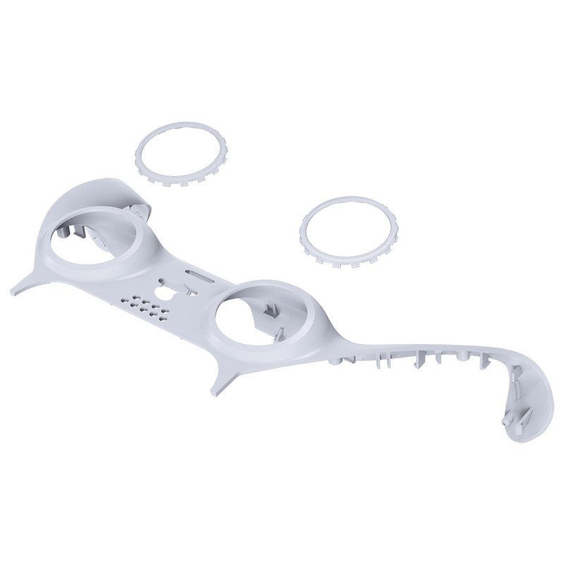 eXtremeRate Solid White Decorative Trim Shell Compatible with p s