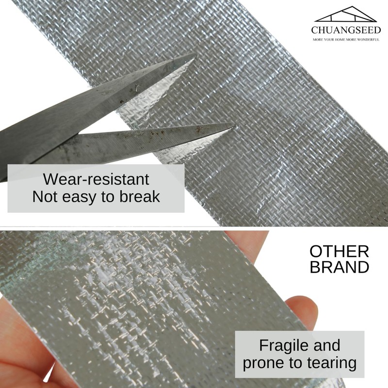 CHUANGSEED Adhesive Aluminum Foil Fiberglass Heat Shield Tape 3in x