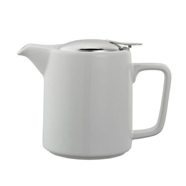 Service Ideas TPCW16WH Teapot, Ceramic, 16 oz., Square, White