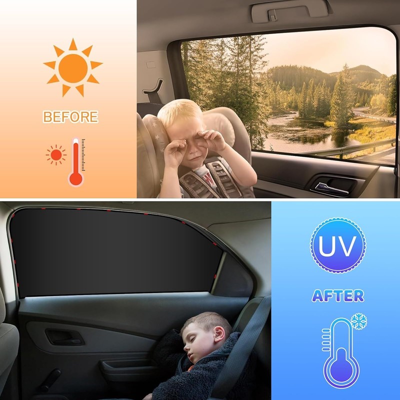 4 Pcs Car Curtains, Sunshade For Car Window Baby, For