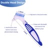 Premium Denture Cleaning Brush Set with Multilayer Bristles and Ergonomic