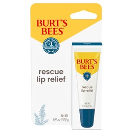 Burt's Bees Rescue - Alivio labial con manteca de karité y equinácea, 100% origen natural, 0.35 onzas (el paquete puede variar)